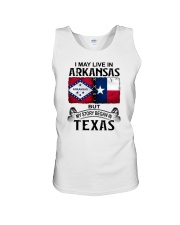 LIVE IN ARKANSAS BEGAN IN TEXAS Unisex Tank tile