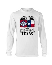 LIVE IN ARKANSAS BEGAN IN TEXAS Long Sleeve Tee tile