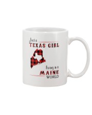 TEXAS GIRL LIVING IN MAINE WORLD Mug tile