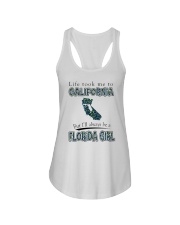 FLORIDA GIRL LIFE TOOK TO CALIFORNIA Ladies Flowy Tank tile