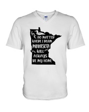 MINNESOTA WILL ALWAYS BE MY HOME V-Neck T-Shirt thumbnail