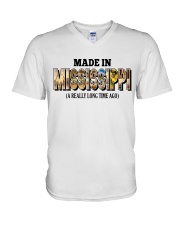 Made In Mississippi A Really Long Time Ago V-Neck T-Shirt tile