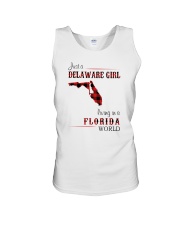 DELAWARE GIRL LIVING IN FLORIDA WORLD Unisex Tank thumbnail