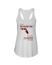 DELAWARE GIRL LIVING IN FLORIDA WORLD Ladies Flowy Tank thumbnail