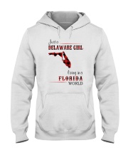 DELAWARE GIRL LIVING IN FLORIDA WORLD Hooded Sweatshirt thumbnail
