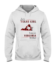 TEXAS GIRL LIVING IN VIRGINIA WORLD Hooded Sweatshirt tile
