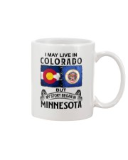 LIVE IN COLORADO BEGAN IN MINNESOTA Mug tile