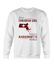 CANADIAN GIRL LIVING IN MASSACHUSETTS WORLD Crewneck Sweatshirt thumbnail