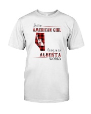 AMERICAN GIRL LIVING IN ALBERTA WORLD Classic T-Shirt front