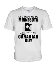 CANADIAN GUY LIFE TOOK TO MINNESOTA V-Neck T-Shirt thumbnail