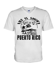 Let's Go To Puerto Rico V-Neck T-Shirt tile