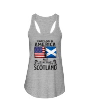 LIVE IN AMERICA BEGAN IN SCOTLAND Ladies Flowy Tank tile