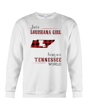 LOUISIANA GIRL LIVING IN TENNESSEE WORLD Crewneck Sweatshirt tile