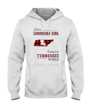 LOUISIANA GIRL LIVING IN TENNESSEE WORLD Hooded Sweatshirt tile