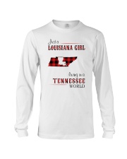 LOUISIANA GIRL LIVING IN TENNESSEE WORLD Long Sleeve Tee tile