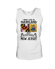 LIVE IN MARYLAND BEGAN IN NEW JERSEY Unisex Tank tile