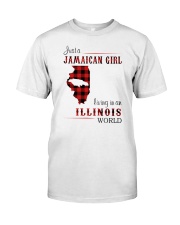 JAMAICAN GIRL LIVING IN ILLINOIS WORLD Classic T-Shirt front