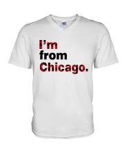I'm From Chicago Pattern V-Neck T-Shirt tile