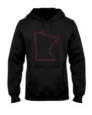 Minnesota Map Light Hooded Sweatshirt front