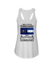 LIVE IN PENNSYLVANIA BEGAN IN HONDURAS Ladies Flowy Tank tile