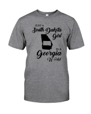 JUST A SOUTH DAKOTA GIRL IN A GEORGIA WORLD Classic T-Shirt thumbnail