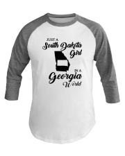 JUST A SOUTH DAKOTA GIRL IN A GEORGIA WORLD Baseball Tee thumbnail