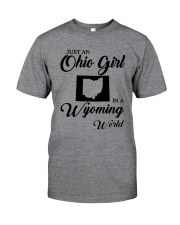 JUST AN OHIO GIRL IN A WYOMING WORLD Classic T-Shirt thumbnail