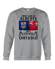 LIVE IN ALBERTA BEGAN IN ONTARIO Crewneck Sweatshirt tile