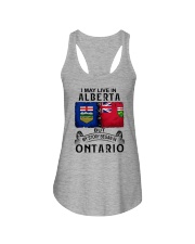 LIVE IN ALBERTA BEGAN IN ONTARIO Ladies Flowy Tank tile