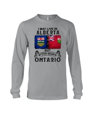 LIVE IN ALBERTA BEGAN IN ONTARIO Long Sleeve Tee tile
