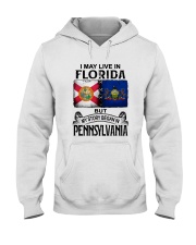 LIVE IN FLORIDA BEGAN IN PENNSYLVANIA Hooded Sweatshirt tile