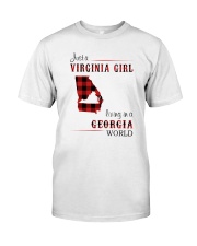 VIRGINIA GIRL LIVING IN GEORGIA WORLD Classic T-Shirt front