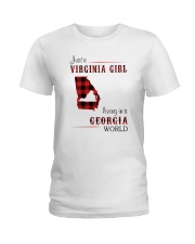VIRGINIA GIRL LIVING IN GEORGIA WORLD Ladies T-Shirt tile