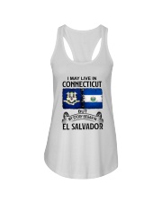 LIVE IN CONNECTICUT BEGAN IN EL SALVADOR Ladies Flowy Tank thumbnail