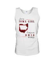 IOWA GIRL LIVING IN OHIO WORLD Unisex Tank thumbnail