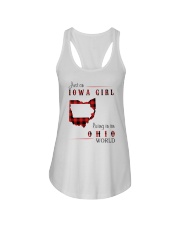 IOWA GIRL LIVING IN OHIO WORLD Ladies Flowy Tank thumbnail