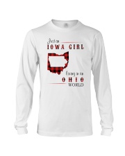 IOWA GIRL LIVING IN OHIO WORLD Long Sleeve Tee thumbnail