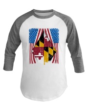 Maryland Flag In America Baseball Tee tile