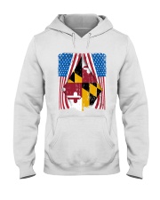 Maryland Flag In America Hooded Sweatshirt tile