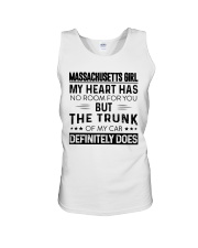 Massachusetts Girl My Heart Has No Room Unisex Tank tile