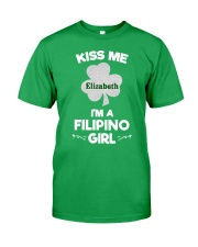 Kiss Me I'm A Filipino Girl Custom Name Classic T-Shirt tile
