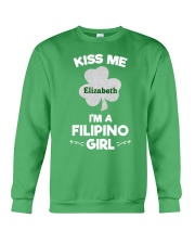 Kiss Me I'm A Filipino Girl Custom Name Crewneck Sweatshirt tile