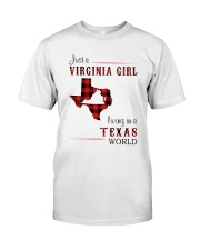 VIRGINIA GIRL LIVING IN TEXAS WORLD Classic T-Shirt front