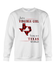VIRGINIA GIRL LIVING IN TEXAS WORLD Crewneck Sweatshirt thumbnail