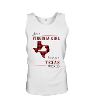VIRGINIA GIRL LIVING IN TEXAS WORLD Unisex Tank thumbnail