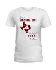 VIRGINIA GIRL LIVING IN TEXAS WORLD Ladies T-Shirt thumbnail