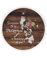 Someone In Philippines Is Thinking Of You Circle Ornament (Wood tile