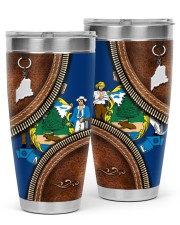 Maine Leather Zipper Flag 30oz Tumbler front