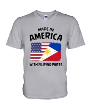 AMERICA WITH FILIPINO PARTS V-Neck T-Shirt thumbnail