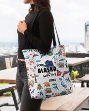 Custom From Alaska With Love All-over Tote aos-all-over-tote-lifestyle-front-04